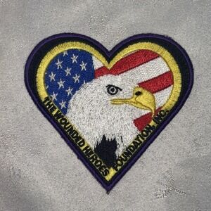 Wounded Hero Warrior Foundation Patch Purple Heart USA Flag Eagle‎ Military 2x2